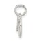 Sterling Silver Lock & Key Charm Pendant Love Jewelry 16mm x 12mm